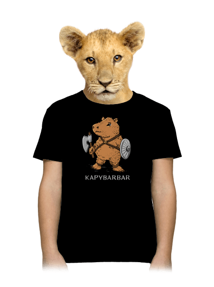 Kapybarbar dětské tričko Black