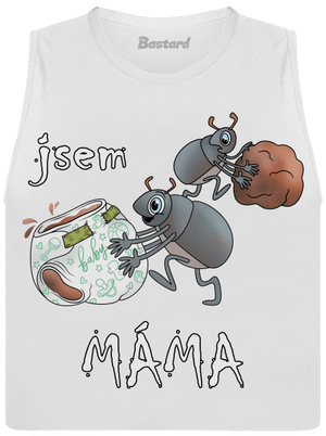 Jsem táta a máma dámské tílko volné White