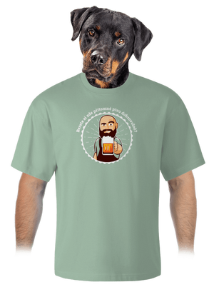 Pivo dobrovolně unisex tričko oversized Sage