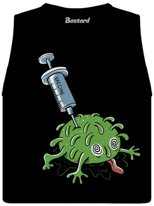 Zapíchlý covid dámské tílko volné Black