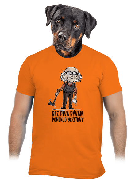 Neklidný bez piva pánské tričko Orange