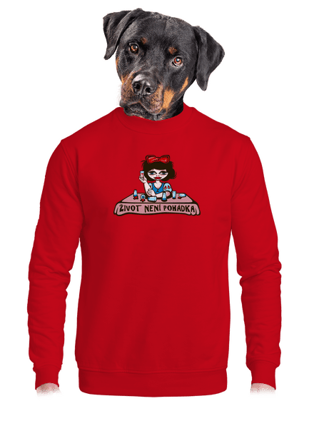 Sněhurka unisex mikina bez kapuce Red