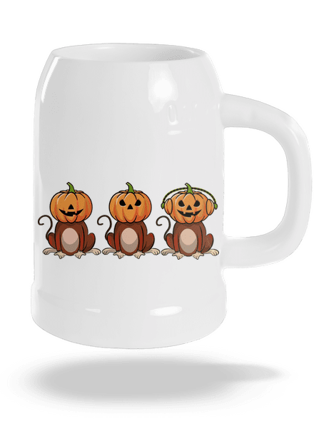 Halloween opičky půllitr White