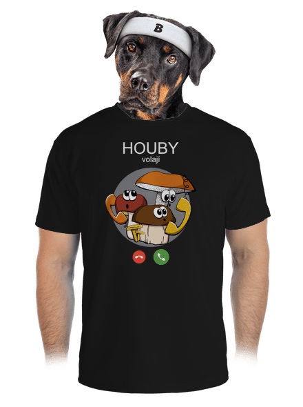 Houby volají pánské sportovní tričko Black