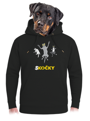 Skočky unisex mikina premium Dark Black