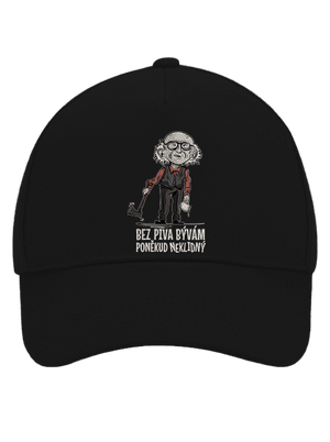Neklidný bez piva kšiltovka baseballka Black
