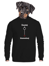 unisex mikina bez kapuce