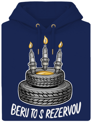 Beru to s rezervou unisex mikina premium Navy