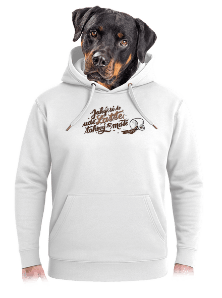 Latte unisex mikina premium Snowwhite