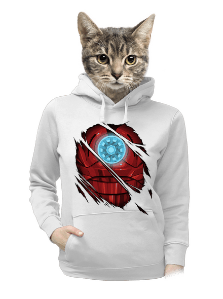 Ironman dámská mikina klokanka White