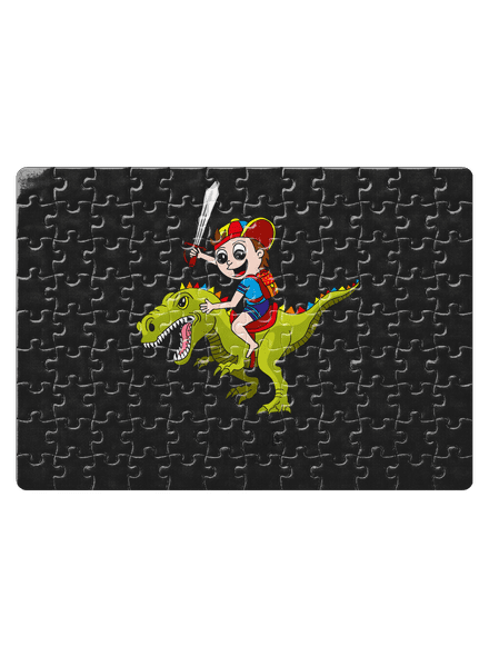 Kluk ve škole puzzle White