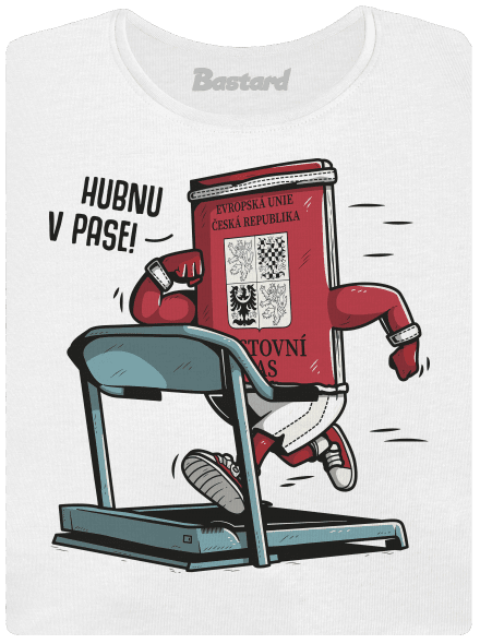 Hubnu v pase dámské tričko s lemem White