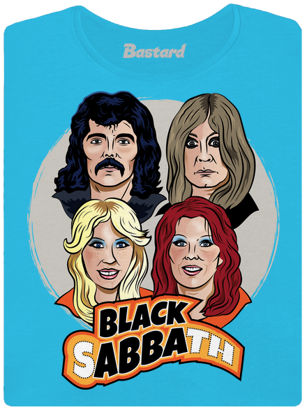 Black Abba dámské tričko s lemem Blue Atol
