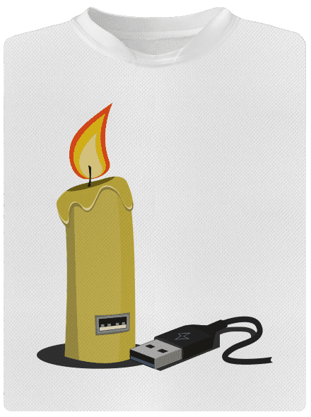 USB svíčka pánské sportovní tričko White