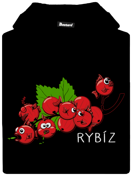 Rybíz dětská mikina klokanka Black