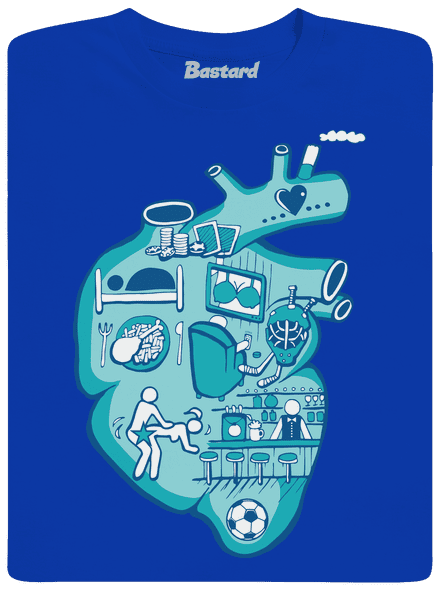 Srdce bije pro  pánské tričko Royal Blue