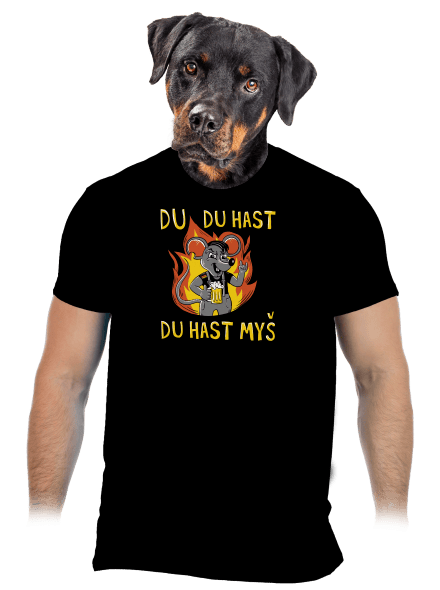 Du hast myš pánské tričko Black