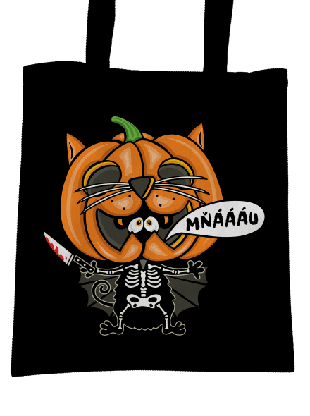 Halloweenská kočička taška Black