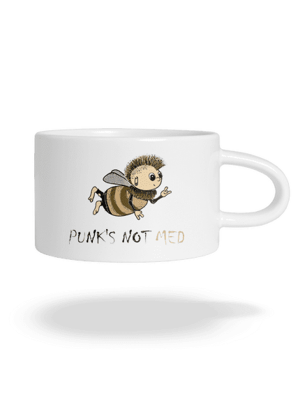 Punks Not Med hrnek makronka White