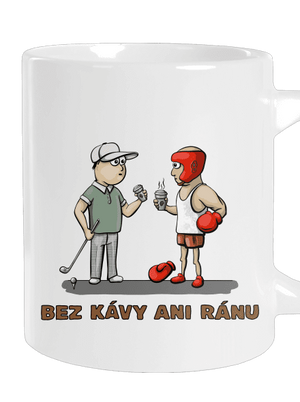 Bez kávy ani ránu velký hrnek White