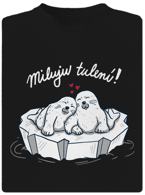 Miluju tulení dětské sportovní tričko Black