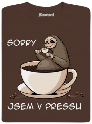 V pressu pánské tričko Brown