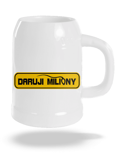 Miliony půllitr White