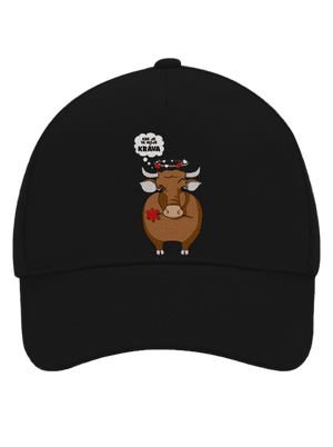 Kráva a bejk kšiltovka baseballka Black