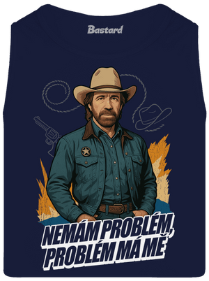 B19: Chuck Norris z Walker, Texas Ranger pánské tílko French Navy