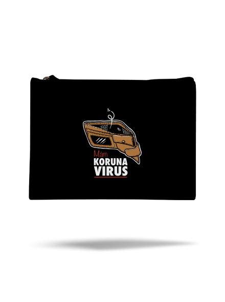 Korunavirus v peněžence taštička Black