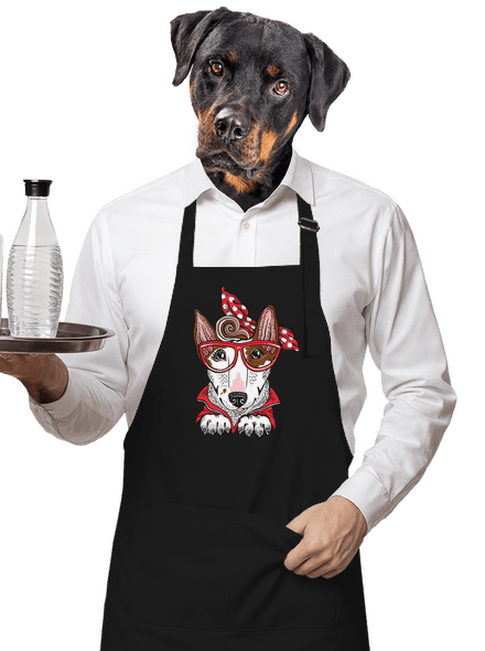 Bullteriér mama zástěra Black