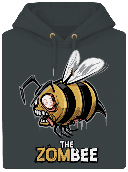 ZomBee - žlutá unisex mikina premium Charcoal
