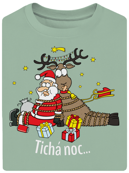 Tichá noc unisex tričko oversized Sage
