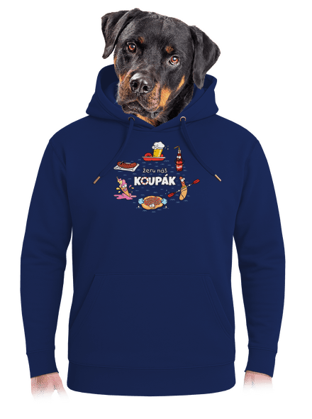 Český koupák unisex mikina premium Navy