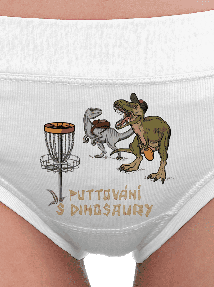 Puttování s dinosaury dámské kalhotky White