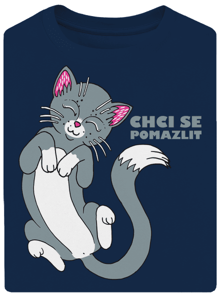 Chci se pomazlit unisex tričko oversized Midnight Blue