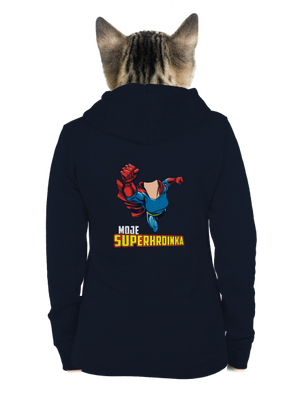 Moje superhrdinka dámská mikina na zip Navy Mal