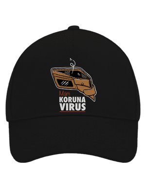Korunavirus v peněžence kšiltovka baseballka Black