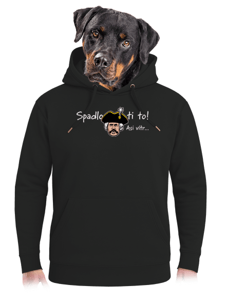 Spadlo ti to unisex mikina premium Dark Black