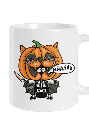Halloweenská kočička klasický hrnek White