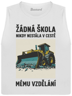 Žádná škola dámské tílko volné White