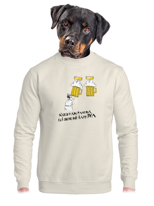 unisex mikina bez kapuce