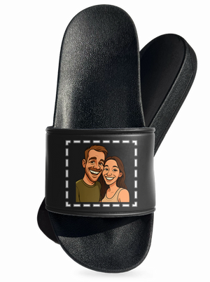 Karikatura z vlastní fotky pantofle Black