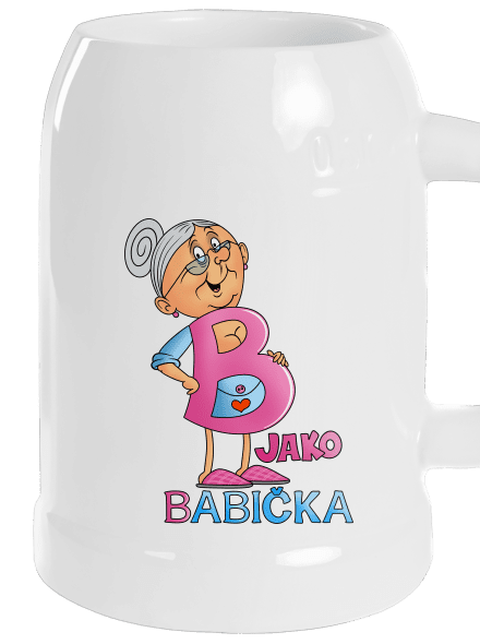 B jako babička půllitr White
