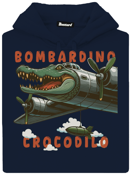 Bombardino Crocodilo – Italian Brainrot pánská mikina klokanka Navy