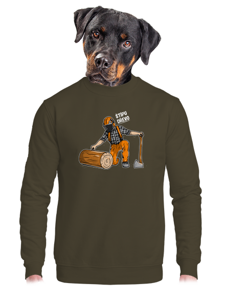 Dřevorubec unisex mikina bez kapuce Urban Khaki