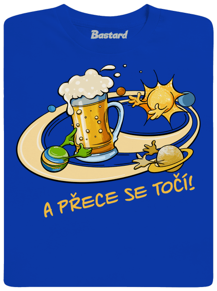 A přece se točí! pánské dlouhý rukáv Royal Blue