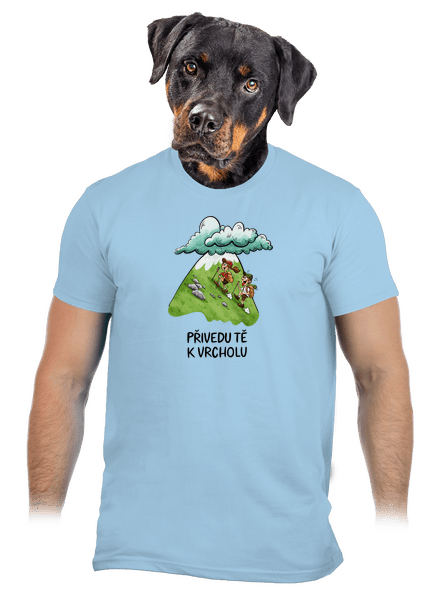 Přivedu tě k vrcholu pánské tričko Sky Blue