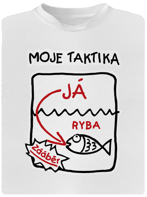 Rybářská taktika dětské sportovní tričko White