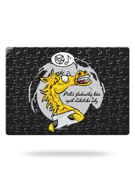 Žluťoučký kůň puzzle White